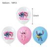 Pink Lilo Stitch Birthday Party Decorations Supplies Tableware Balloon Banner