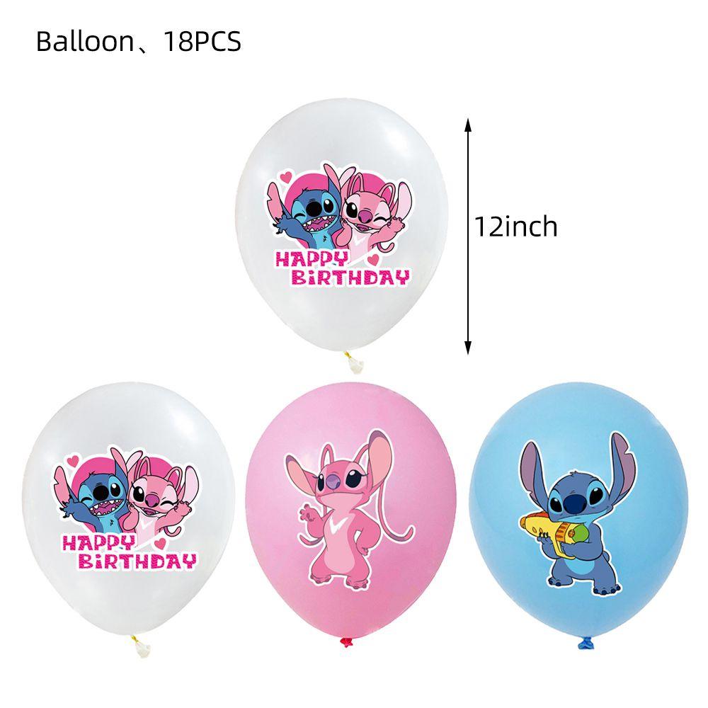 Lilo Pink Stitch Birthday Party Decorations Supplies Tableware Banner Balloon
