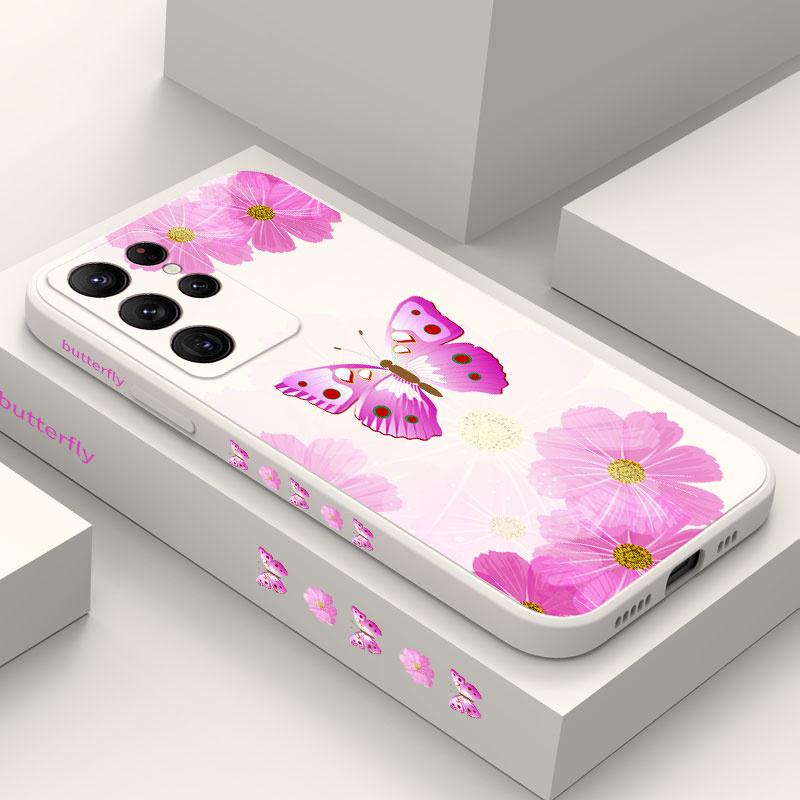 Printed Butterfly Phone Case For Samsung Galaxy S25 S24 S23 S22 S21 S20 Ultra Plus FE S10 S9 S10E Note 20 ultra 10 9 Plus Cover