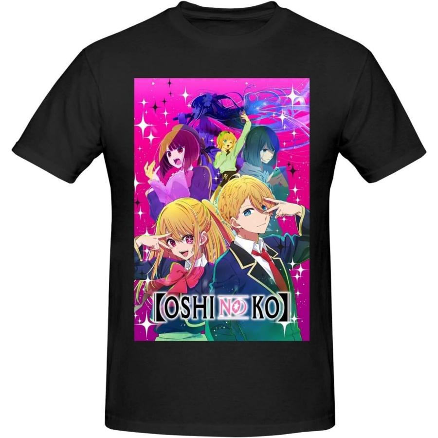 

Оши Аниме Но Ко Футболка Мужская Персонализированная С коротким рукавом Модная Графическая Футболка Крутые Повседневные Топы Черный(2) S чёрный