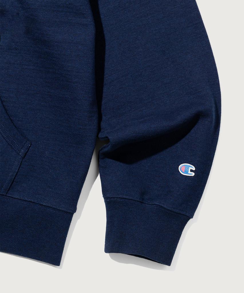 Champion Heritage Logo Loose Fit Zip-Up Hoodie Navy