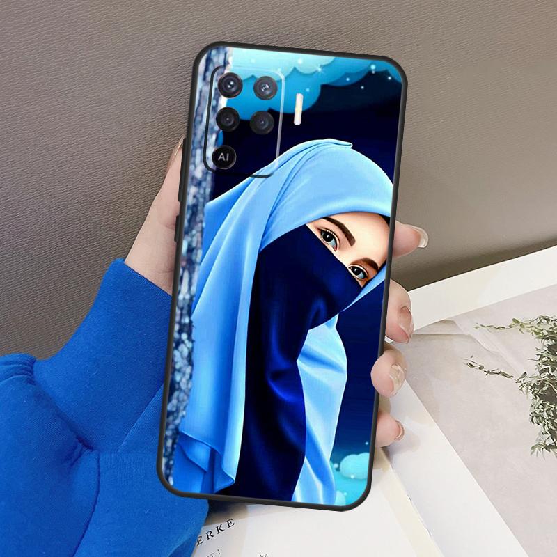Muslim Islamic Hijab Gril Case For Oppo A5 Pro A15 A17 A57 A77 A18 A38 A58 A78 A98 A94 A74 A54 A16 A76 A96 A40 A60 A80