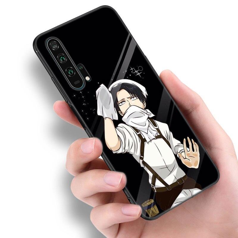 Anime Attack On Titan Phone Case For Huawei Honor 7A 8A 9X 20 Pro 8 10X Lite 7S 8C 8S 8X 9A 9C 10i 20i 30i 20E 20S Black Cover