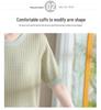 Elegant 2026 Ice Silk Knit Top - Short-Sleeve, Round Neck for Middle-Aged & Elderly Women