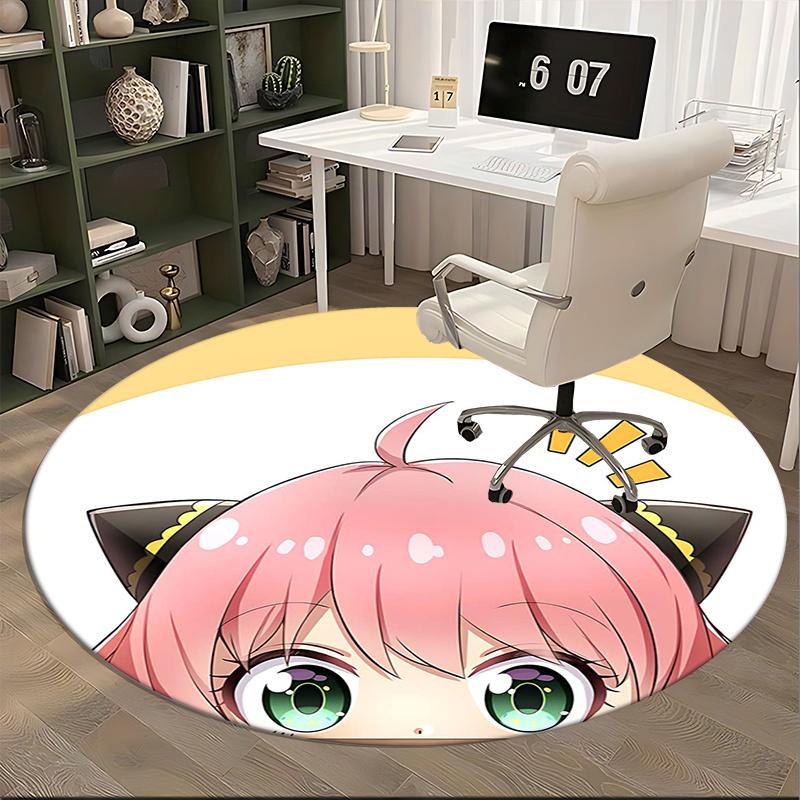 zero two Chair mat Round Rug Office carpet, Non slip, Suitable for Living Rooms, Bedrooms,Decor1205883a