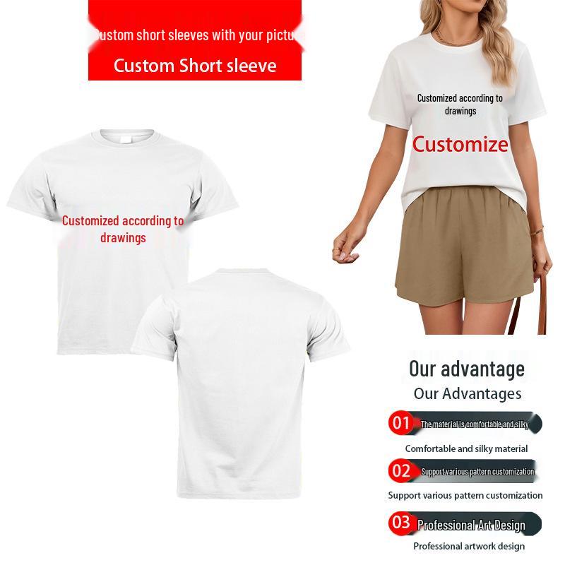 Custom 3D Digital Print T-Shirt, Shorts & Pajamas Set L