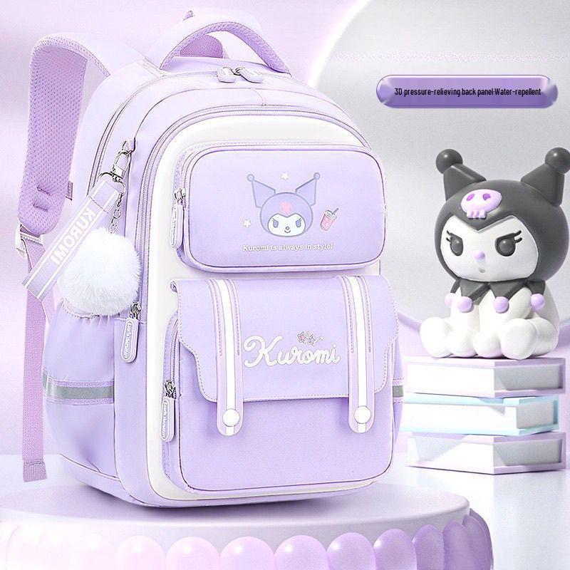 Kuromi Backpack for Elementary Girls: Grades 1-6, Spine Support & Lightweight Design