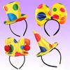 Polka Dot Clown Hat Headband Hair Hoop Circus Jester Fancy Dress Costume Prop