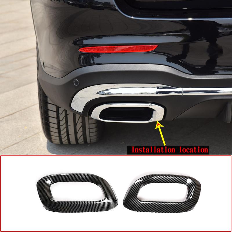 Tail Throat Exhaust Muffler Pipe Cover Stainless Steel Car Accessories For Mercedes-Benz GLC GLE GLS W167 X253 X167 2020-2022