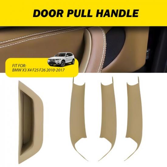 2/4x Interior Door Panel Handle Pull Trim Cover For BMW X3 X4 F25/26 Black/Beige