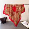 Exotic Printing Imitation Silk Scarf Square Scarf High-End Shawl Versatile Neck Small Square Scarf Headscarf