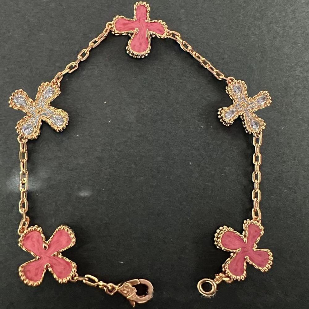 High Version Four-leaf Clover Bracelet Female Mother-of-pearl Agate Five-flower Ladies Bracelet