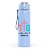 1PC But God Bold Pink Letter Print 750ml Color Plastic Sports Water Bottle Leakproof Flip Straw Lid Suitable for Sports Office Home Use