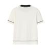 FILA White Simple Classic Casual Round Neck Knitted Short Sleeve Sweater Women tops F11W613408F-IV