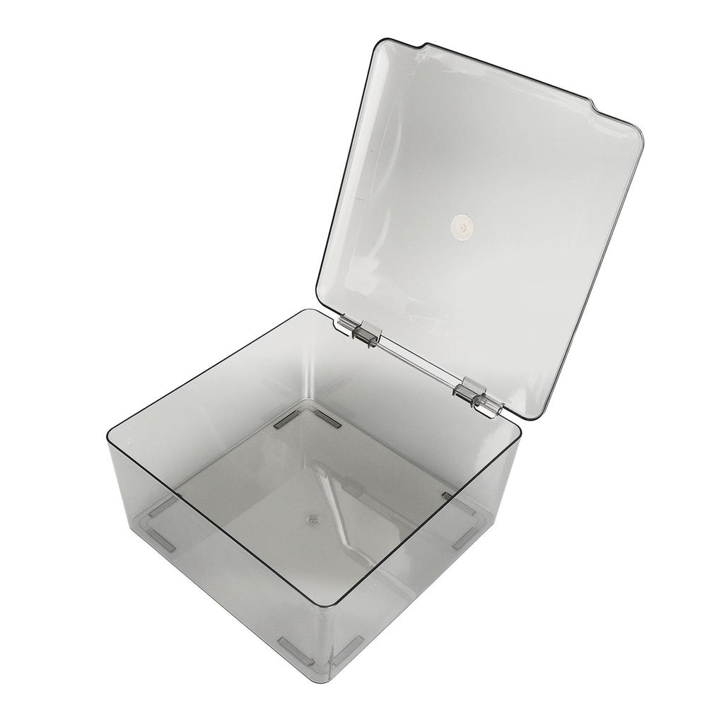 Cosmetic Storage Box Containers with Hinged Lid Dust Proof Large Capacity Space Saving Clear Plastic Case