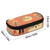 Pencil Bag Neat Design Wear Resistant Polyester Full Zipper Closure with Mesh Pocket Removable Divider and Pen Slots for Students