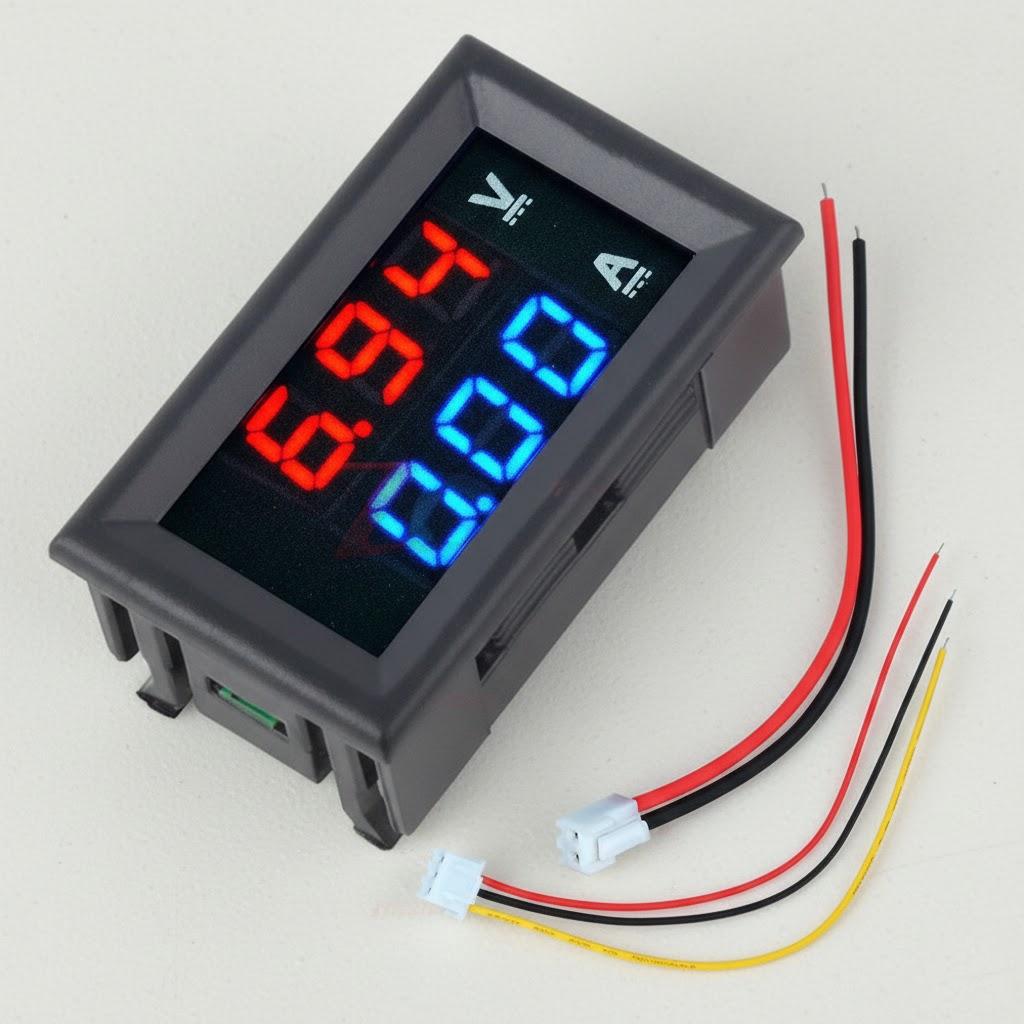 

Mini Digital Voltmeter Ammeter 100V 10A Dual LED Display Voltage Current Meter Electric Tools Tester синій