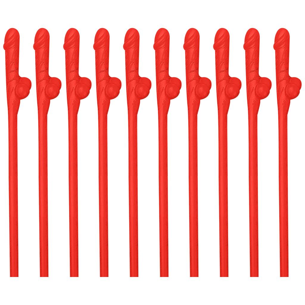 10 ks Párty pro nevěstu Brčka s penisy, Vtipná pitná brčka, Slepičí brčka Party laskominy, Bláznivá párty brčka Dekorace