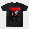T-shirt Homme Impression Noire Scream Impression sur Papier de Transfert Sans Découpe T-shirt en Coton(3)