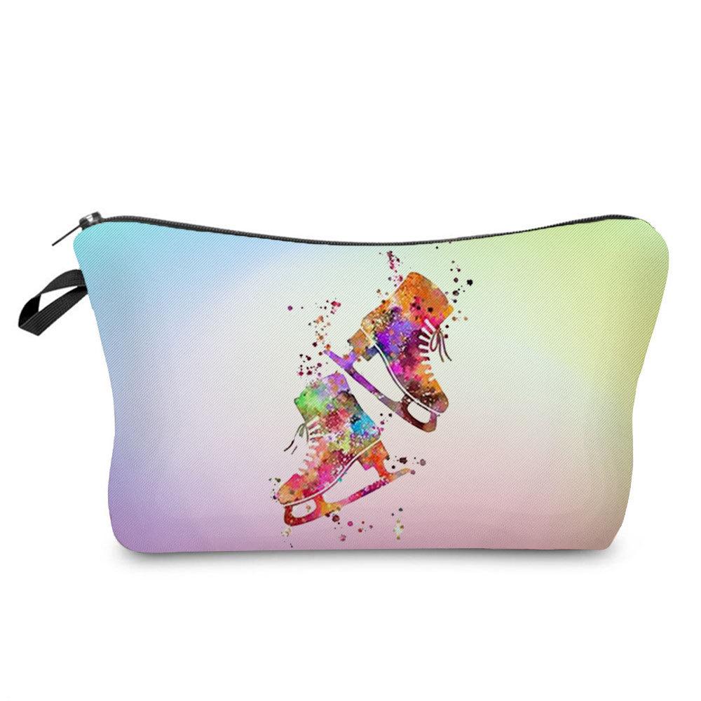 Women Gymnastics Print Cosmetic Bag Toiletries Organize Travel Storage Case  6391 KTB