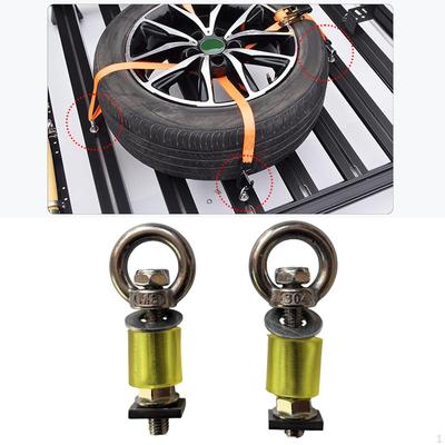 2 Pieces Eye Bolt Roof Rack T Bolts Heavy Duty Stainless Steel for Ropes Anchoring Hooks