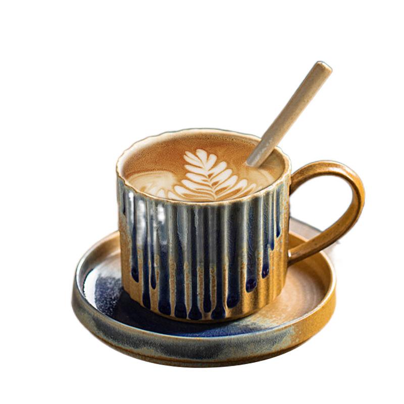 

Kiln change coffee cup colorful ceramic mug retro light luxury wind water cup creative homestay set gift box 200-300ml