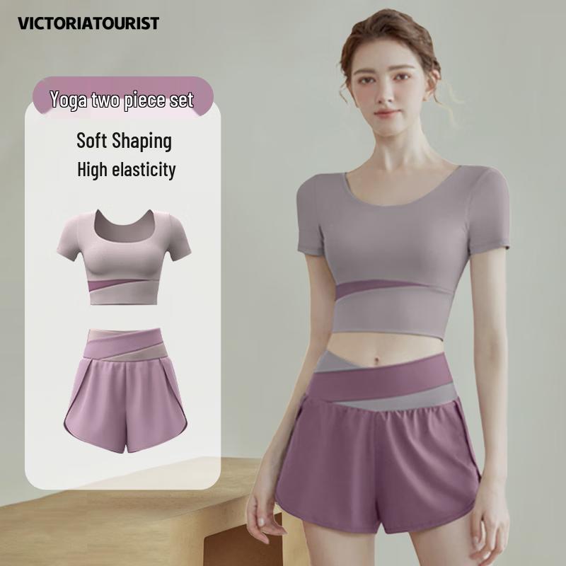VICTORIATOURIST Women's 2-Piece Yoga & Running Set