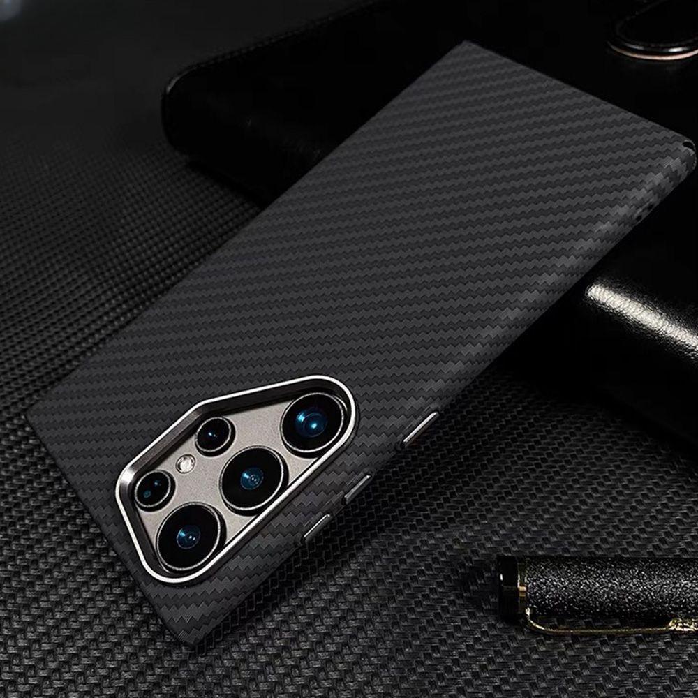 

Роскошный тонкий микроматовый магнитный чехол из углеродного волокна с текстурой для телефона Samsung S24 Ultra S24 + S24 S23 Ultra S23 Plus S23, противоударный чехол Samsung S23 Ultra