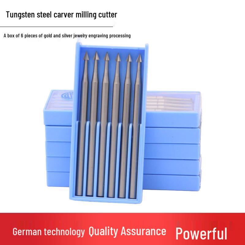 Blue Box Tungsten Steel Micro Carving Burr 2.35mm - Ideal for Jewelry, Needle, and Tooth Carving