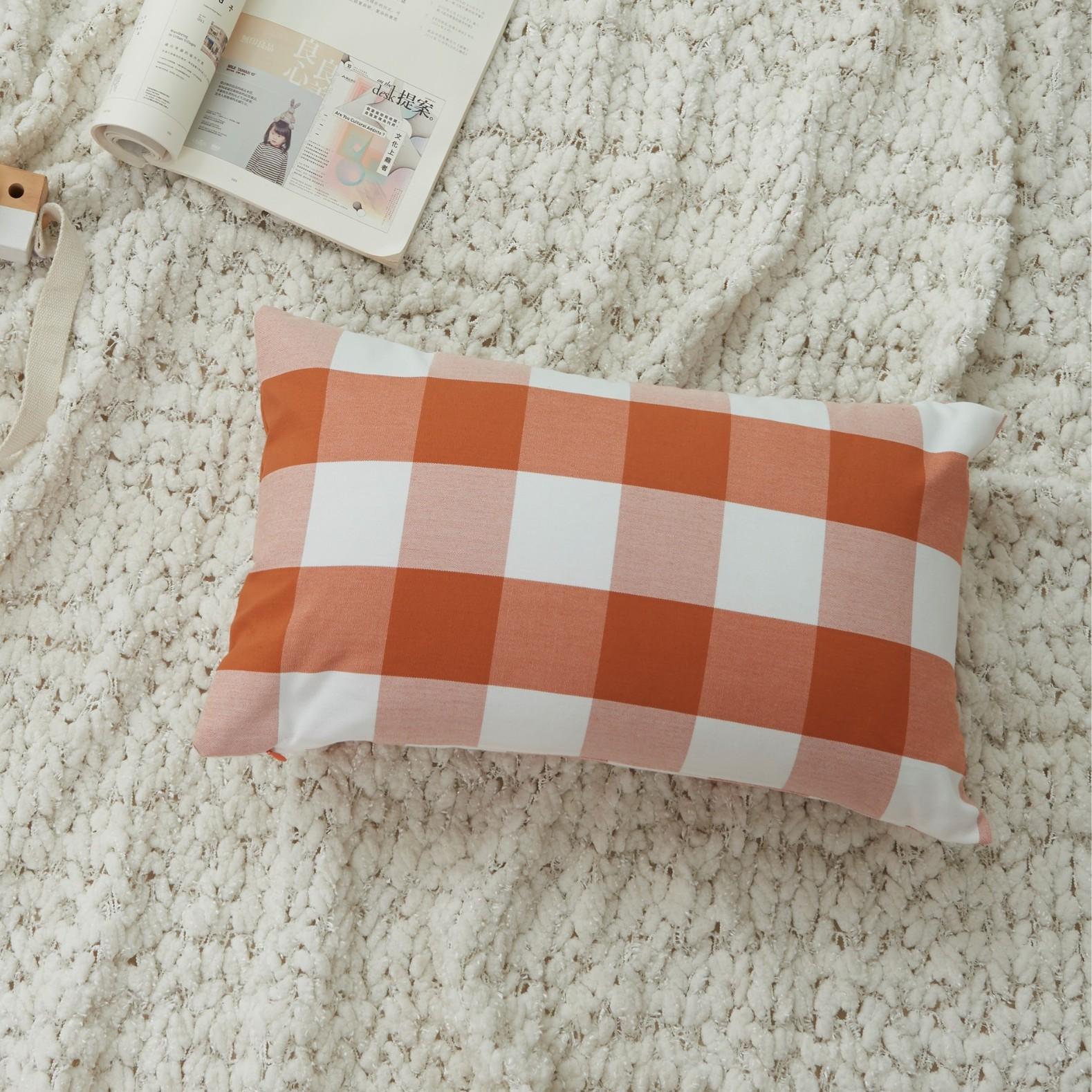 

New Halloween Polyester-cotton Plaid Striped Solid Color Pillowcase Cushion Cover Does Not Contain Core Halloween, autumn, orange series