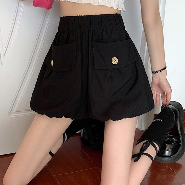 

Summer 2026 Women s Plus Size Lace Lantern Shorts - Petite, Loose Fit, Wide Leg, Ruffled Pumpkin Puffy Pants M (suitable for 80-100 jin)