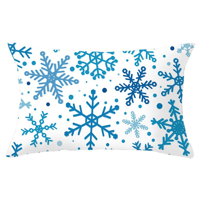 Christmas Series Peach Skin Waist Pillowcase Rectangular Sofa Cushion Cover Bedside Pillowcase Home
