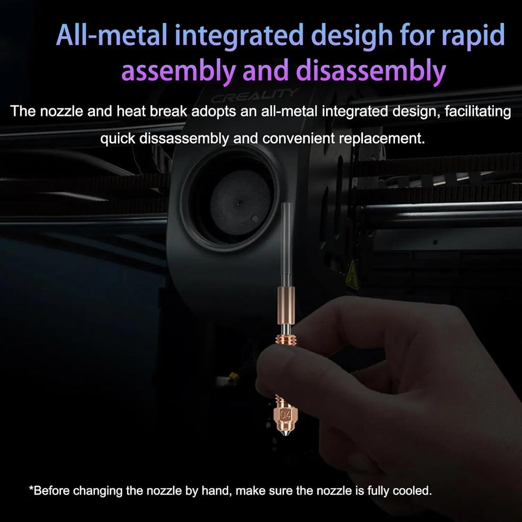 Creality K1/K1C/K1 Max/K1 SE Unicorn Quick-Swap Nozzle Kit Swift Installation High-Flow Printing Upgraded Material