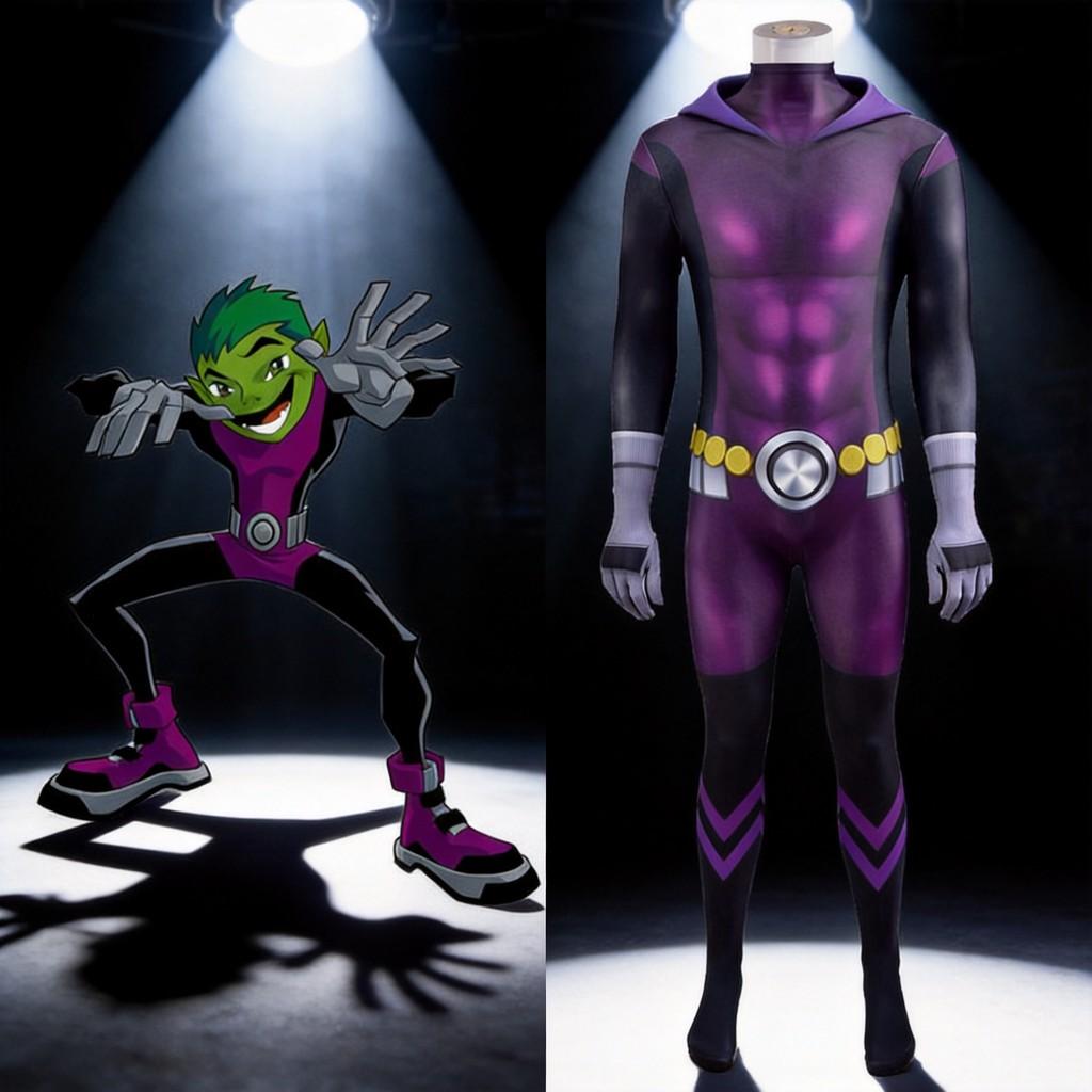 Teen Titans Raven Halloween Stage Costume With 3d Digital Print For Cosplay Events