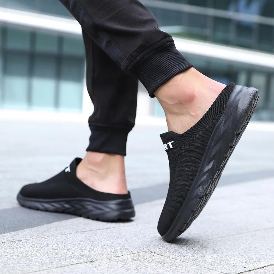 Fashion Men Slippers Summer Breathable Home Indoor Slippers Men Flats Thick Bottom Lightweight Slides Fashion Outdoor Walking Shoes
