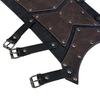 Medieval Faux Leather Leg Guards Vintage Studded Leg Gaiters with Adjustable Straps for Cosplay and LARP Enthusiasts