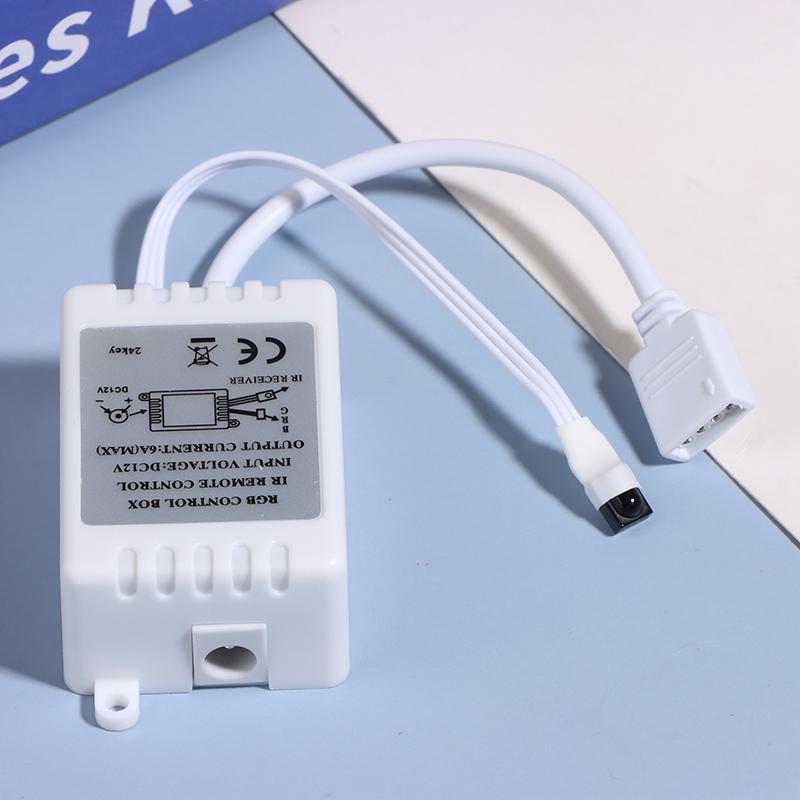 Led Controller 24 Keys Led Ir Rgb Controller Box 1 To 2 Controller Ir Remote Dimmer Dc12V For Rgb 3528 5050 Led Strip Lights