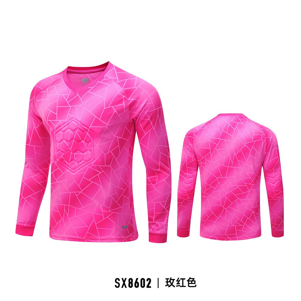 Spot Wholesale Football Goalkeeper Jersey Boys Custom Goalkeeper Jersey Long Sleeve Sponge Pad Game Training Jersey