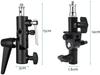 Selens Strobe and and Screw Compatible with Light Soft Bracket, H-type D-type, 2-piece Set, 180° Rotation, 1/4 3/8 Conversion, Umbrellas, Stands,