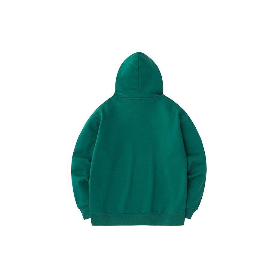 Anta Lifestyle Series Lettered Hooded Pullover Loose Long Sleeve Sweatshirt Men Sweatshirt Forest-Green 152348704-2