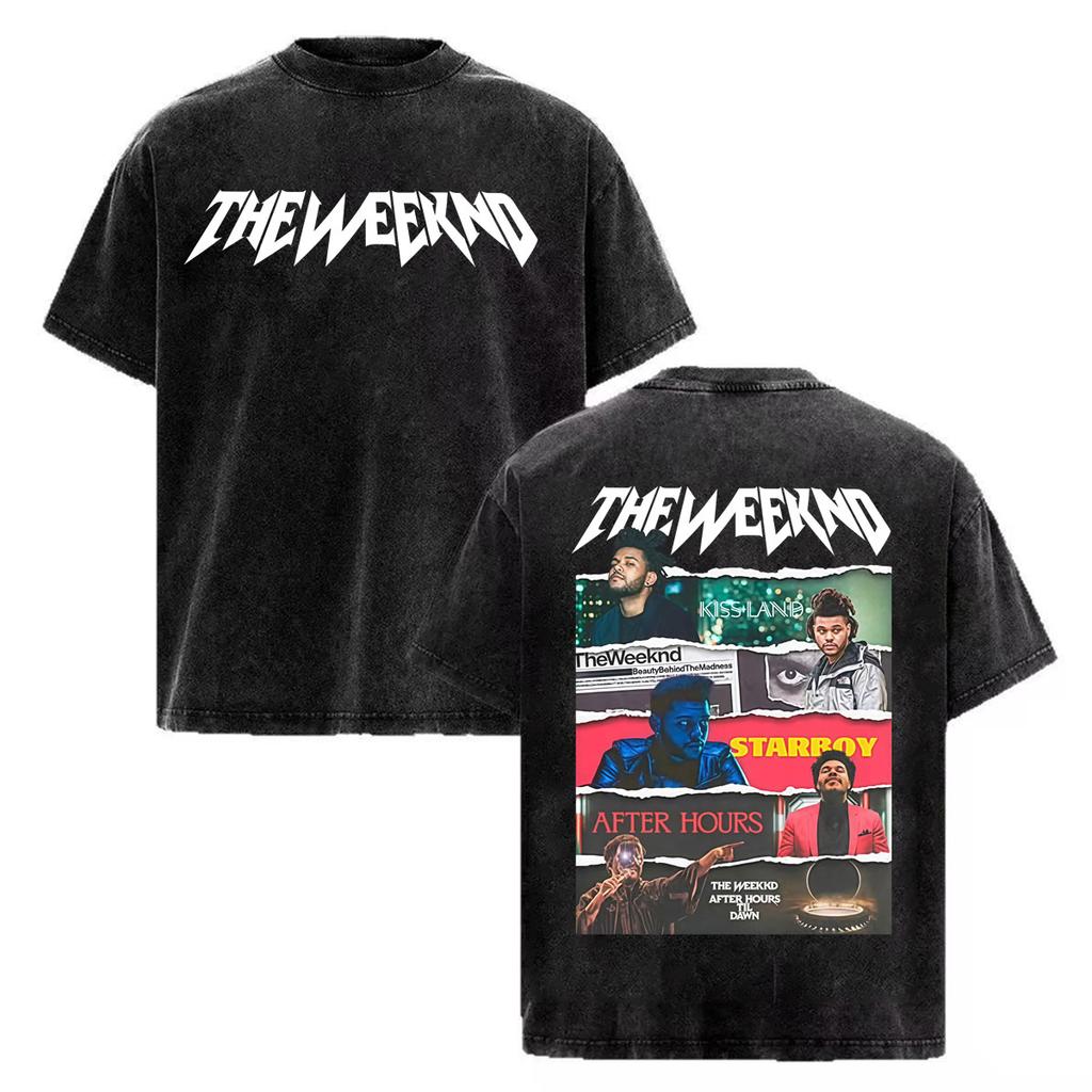 The Weeknd After Hour Til Dawn 2026 Cover T-shirt Men Women Hip Hop Punk Classic T-shirts Oversized Loose Vintage Washed T Shirt