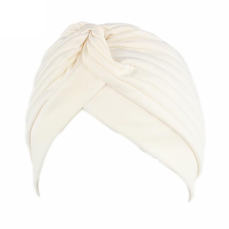 Stretchy Knot Twist Turban Bandanas Women Headscarf Bonnet Muslim Hijab Indian Hats Female Chemo Cap Adult Solid Color Head Wrap