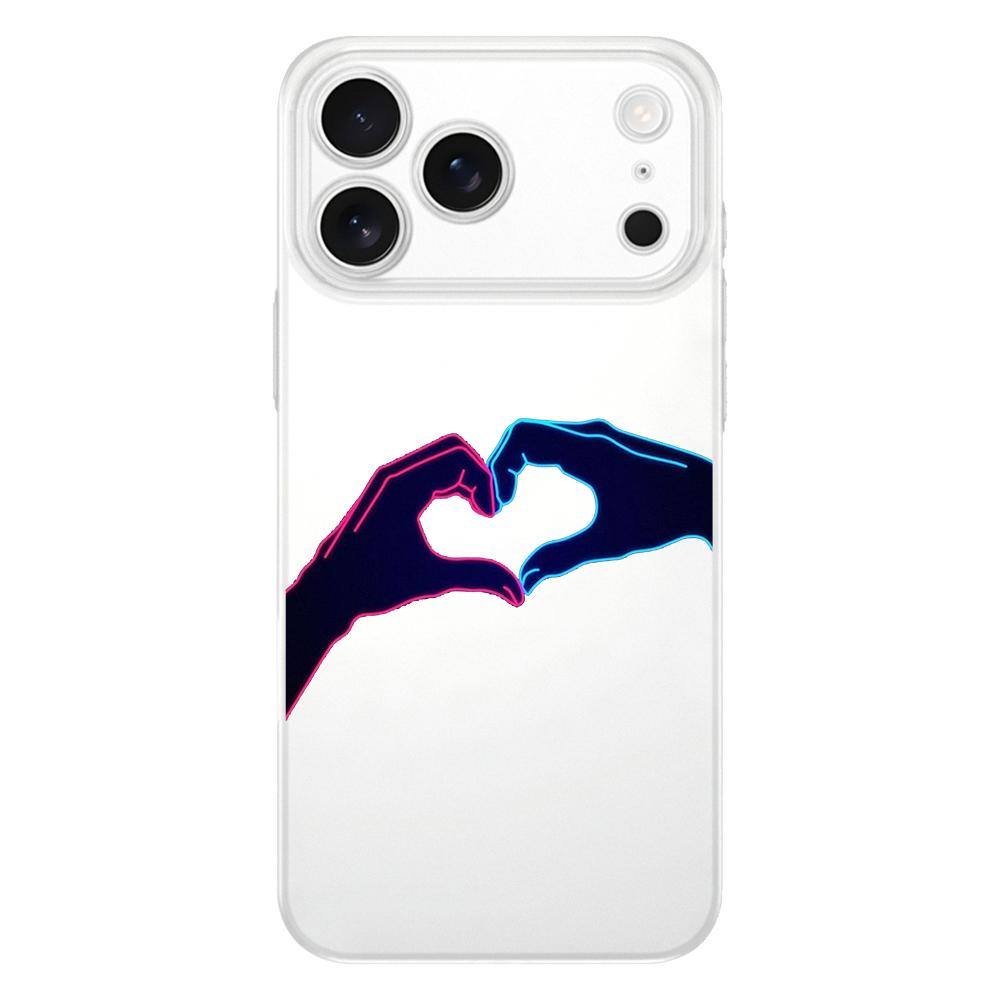 I Love You Pink Heart Soft Clear TPU Phone Case For iPhone 17 Air 16E 16 11 15 14 Pro MAX 12 13 7 8 Plus SE Easter Cover