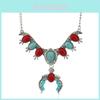 Vintage Boho Pendant Necklace With Alloy Ushape Design For Casual Wear