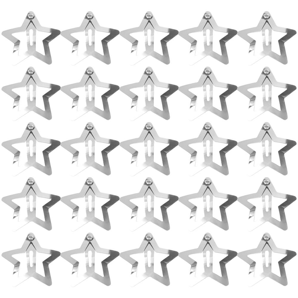 

Silver Gold Star BB Hairclips Girls Y2K Cute Star Barrette Women Simple Metal Snap Clip Headdress Hair Jewelry Accessories 2pcs