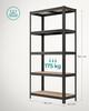 SONGMICS 5-Tier Heavy-Duty Shelving Units, Set of 2 Steel Shelving Units for Storage, Boltless Assembly, for Garage, Shed, Load Capacity 1929 lb Each