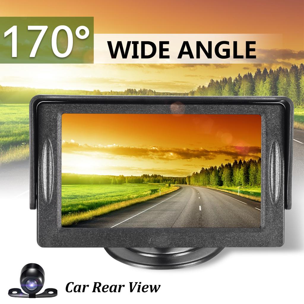 4,3 inch TFT LCD-automonitor Opvouwbare monitor Display Achteruitrijcamera Parkeersysteem voor auto achteruitkijkmonitors NTSC PAL