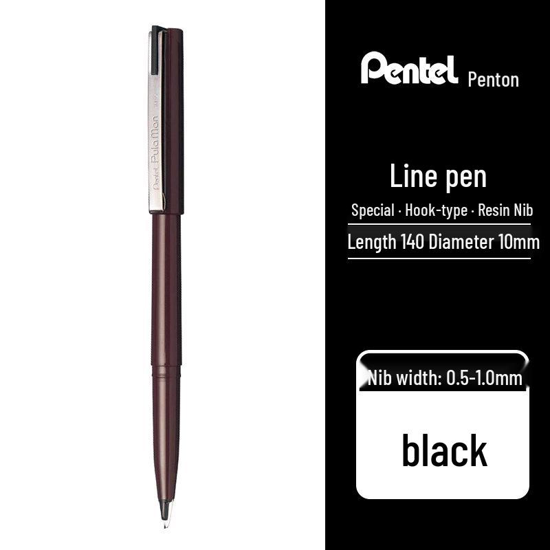 Pentel JM20AE | Signature, Sketch, Manga Composition Duckbill Pen 0.5-1.0 mm чёрный