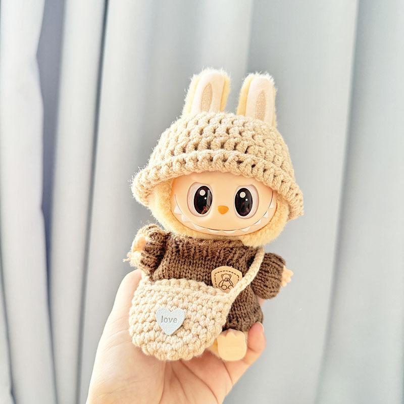 17cm Mini Plush Doll'S Clothes Outfit Accessories For Korea Kpop Exo Labubu I II Idol Dolls Sit Party Overalls Clothing Gift