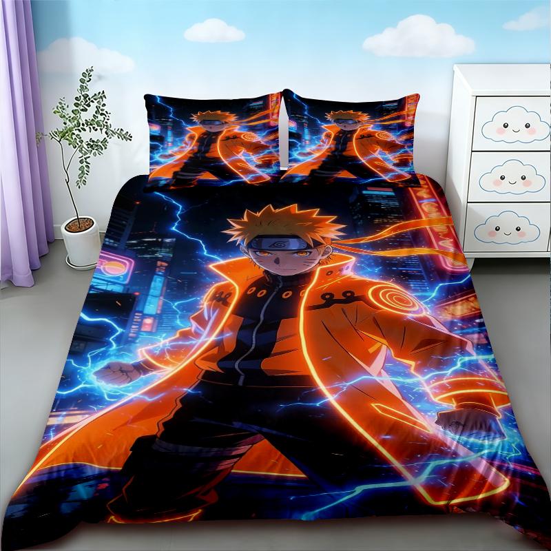 Boys Naruto Duvet Cover Anime Cartoon Bedding Set Comforter Cover Twin Full Single Size Teens Bedroom Dormitory Home Gifts
